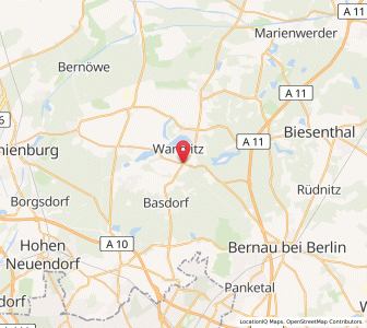 Map of Wandlitz, Brandenburg