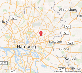 Map of Wandsbek, Hamburg