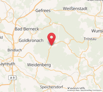 Map of Warmensteinach, Bavaria