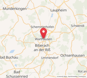 Map of Warthausen, Baden-Wurttemberg