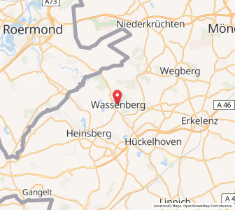 Map of Wassenberg, North Rhine-Westphalia