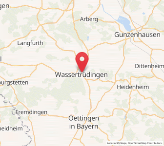 Map of Wassertrüdingen, Bavaria