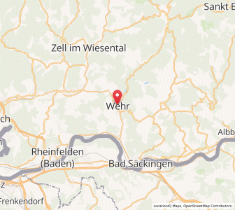 Map of Wehr, Baden-Wurttemberg