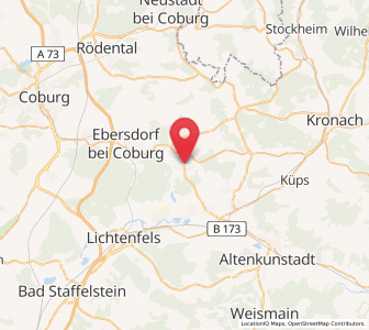 Map of Weidhausen bei Coburg, Bavaria