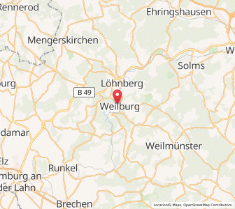 Map of Weilburg, Hesse