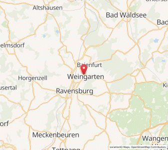 Map of Weingarten, Baden-Wurttemberg