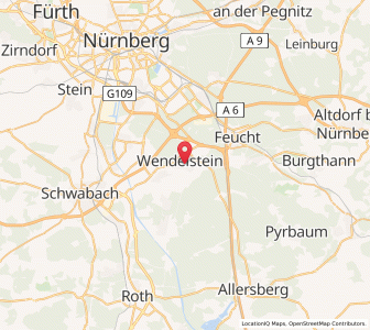 Map of Wendelstein, Bavaria