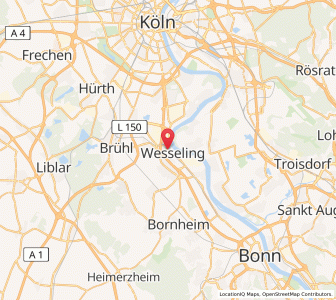 Map of Wesseling, North Rhine-Westphalia