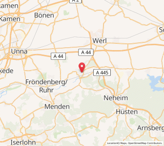 Map of Wickede, North Rhine-Westphalia