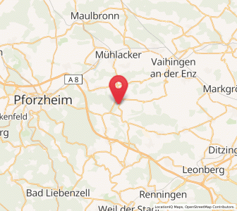 Map of Wiernsheim, Baden-Wurttemberg
