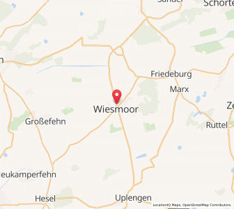 Map of Wiesmoor, Lower Saxony