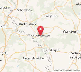 Map of Wilburgstetten, Bavaria