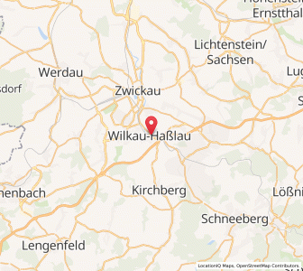 Map of Wilkau-Haßlau, Saxony