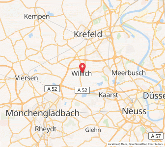 Map of Willich, North Rhine-Westphalia