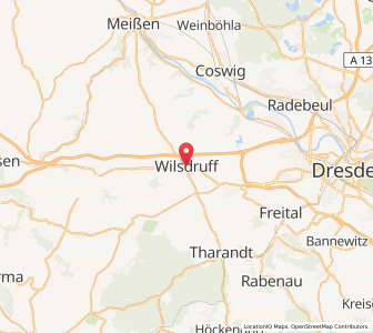 Map of Wilsdruff, Saxony