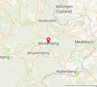 Map of Winterberg, North Rhine-Westphalia