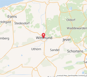 Map of Wittmund, Lower Saxony