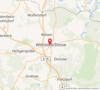 Map of Wittstock, Brandenburg