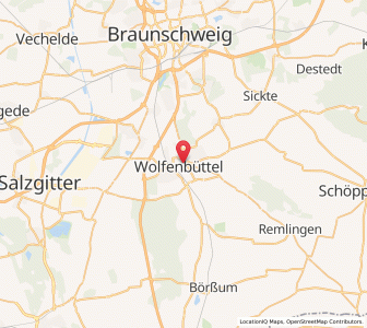 Map of Wolfenbüttel, Lower Saxony