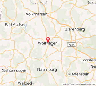 Map of Wolfhagen, Hesse