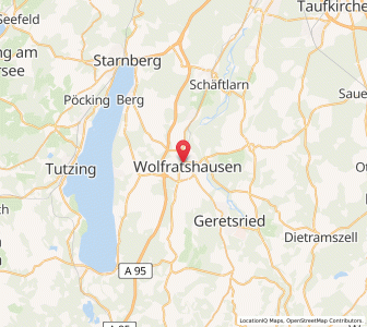 Map of Wolfratshausen, Bavaria