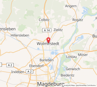 Map of Wolmirstedt, Saxony-Anhalt