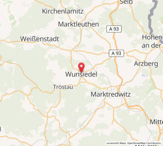 Map of Wunsiedel, Bavaria