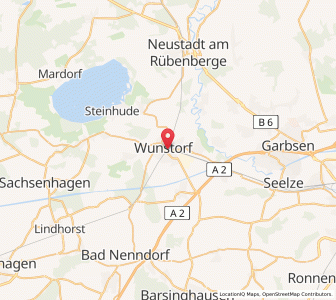 Map of Wunstorf, Lower Saxony