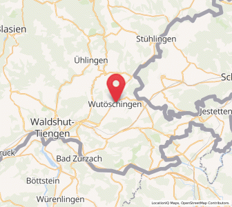 Map of Wutöschingen, Baden-Wurttemberg
