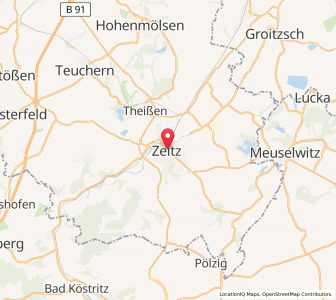 Map of Zeitz, Saxony-Anhalt
