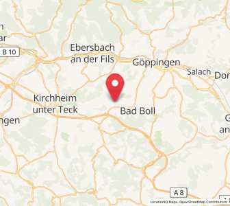 Map of Zell unter Aichelberg, Baden-Wurttemberg