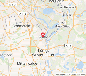 Map of Zeuthen, Brandenburg