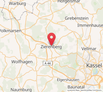 Map of Zierenberg, Hesse