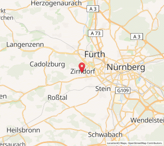 Map of Zirndorf, Bavaria