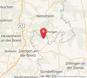 Map of Zöschingen, Bavaria