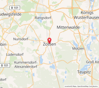 Map of Zossen, Brandenburg