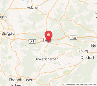 Map of Zusmarshausen, Bavaria