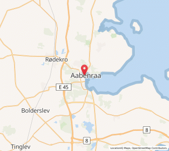Map of Apenrade, South Denmark