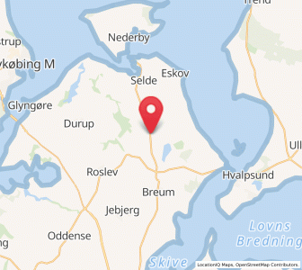Map of Hinnerup, Central Jutland