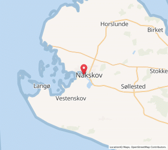 Map of Nakskov, Zealand