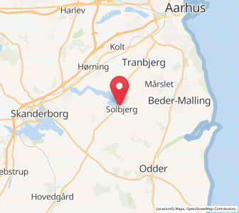 Map of Solbjerg, Central Jutland