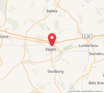 Map of Vejen Kommune, South Denmark