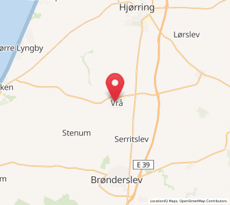 Map of Vrå, North Denmark