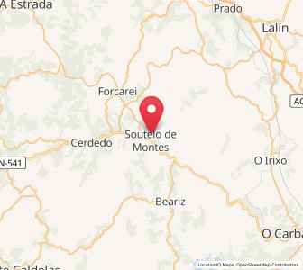 Map of A Madalena, Galicia