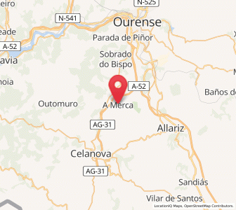 Map of A Merca, Galicia
