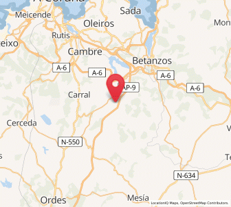 Map of Abegondo, Galicia
