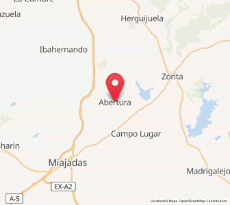 Map of Abertura, Extremadura