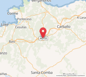 Map of Agualada, Galicia