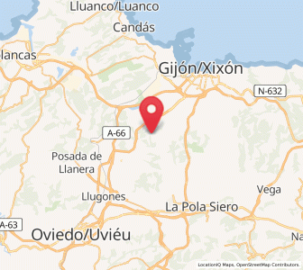 Map of Aguda, Asturias