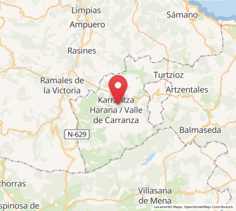 Map of Ahedo, Basque Country